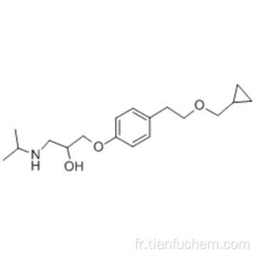 2-propanol, 1- [4- [2- (cyclopropylméthoxy) éthyl] phénoxy] -3 - [(1-méthyléthyl) amino] - CAS 63659-18-7